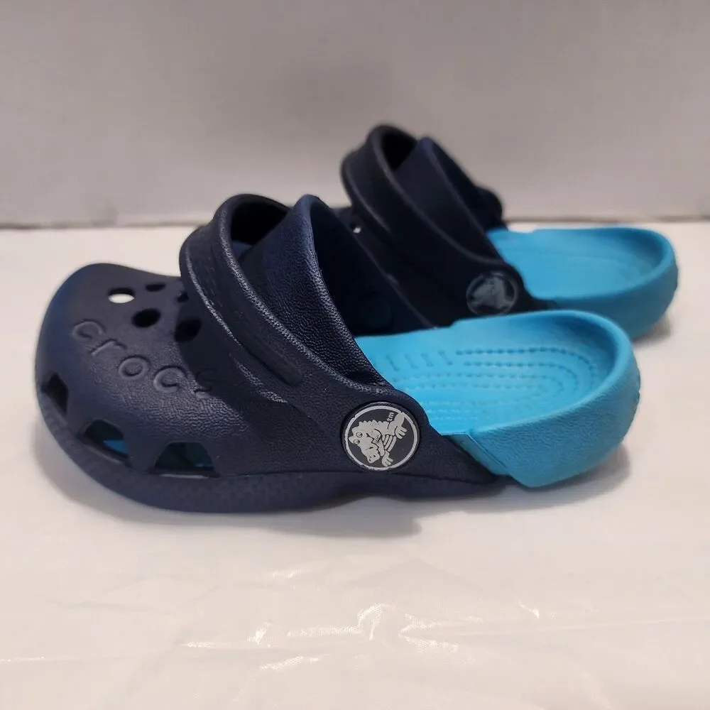 CROCS Childrens Toddler Electro Clogs Navy / Electric Blue - Slip On - SIZE C 6